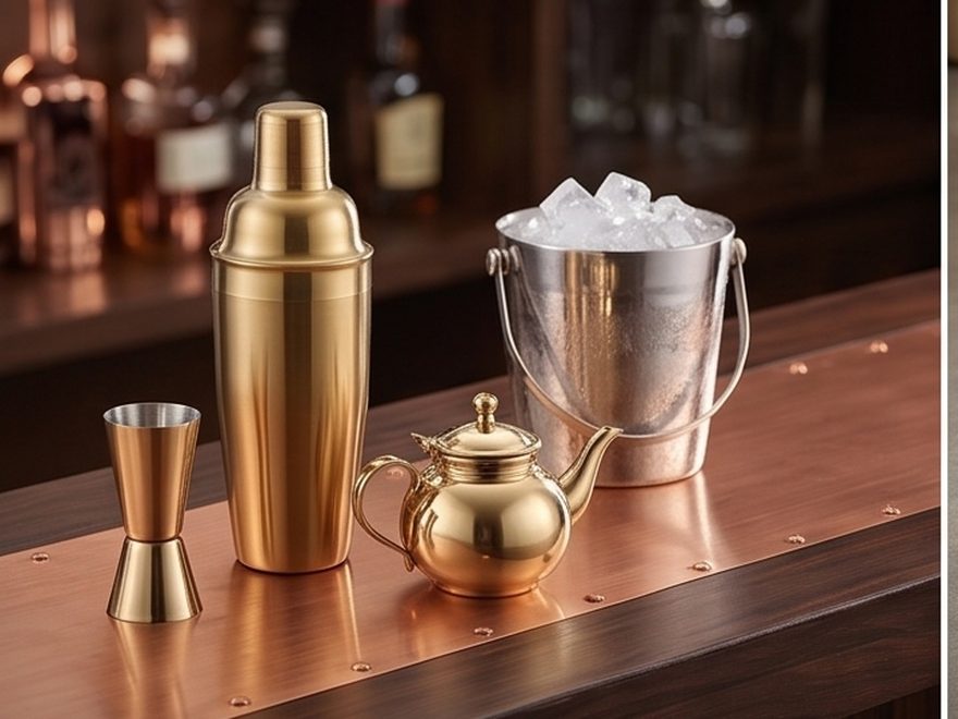 Cocktail shakers, ice buckets and tea pots